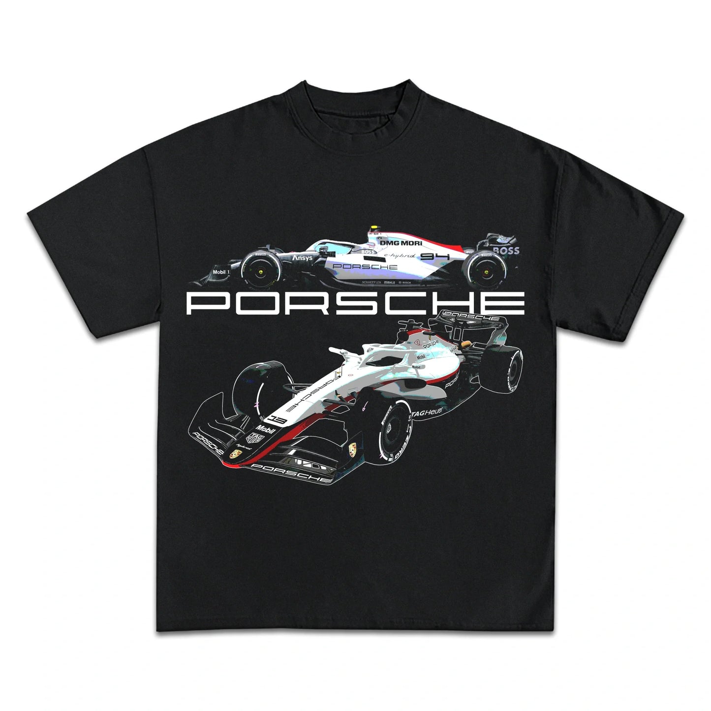 Dynamic Porsche F1 Racing Fan Tee: Premium Heavyweight Cotton, Vintage Style