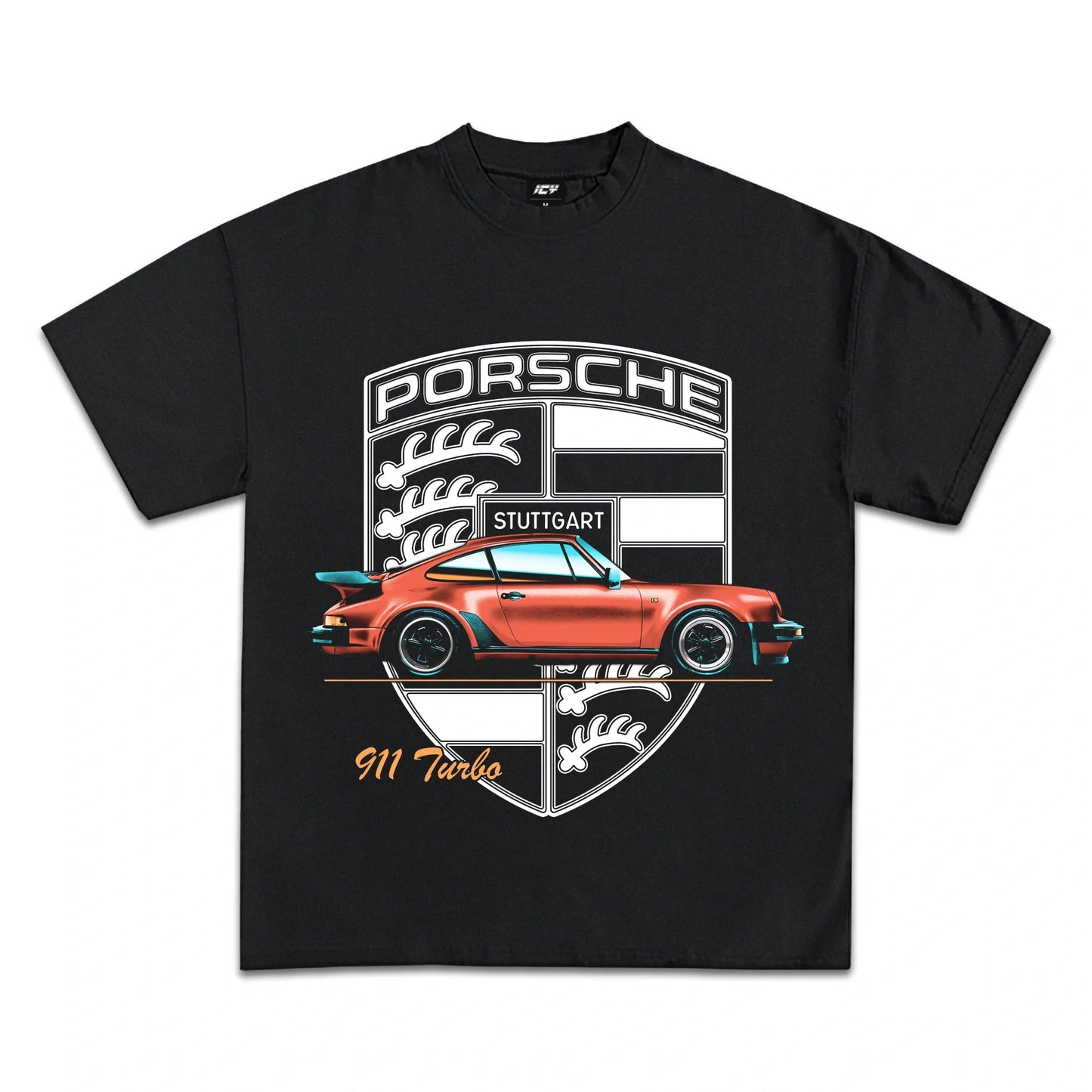 Porsche 911 Turbo Graphic Tee - Premium Heavyweight Cotton, Iconic Car Design