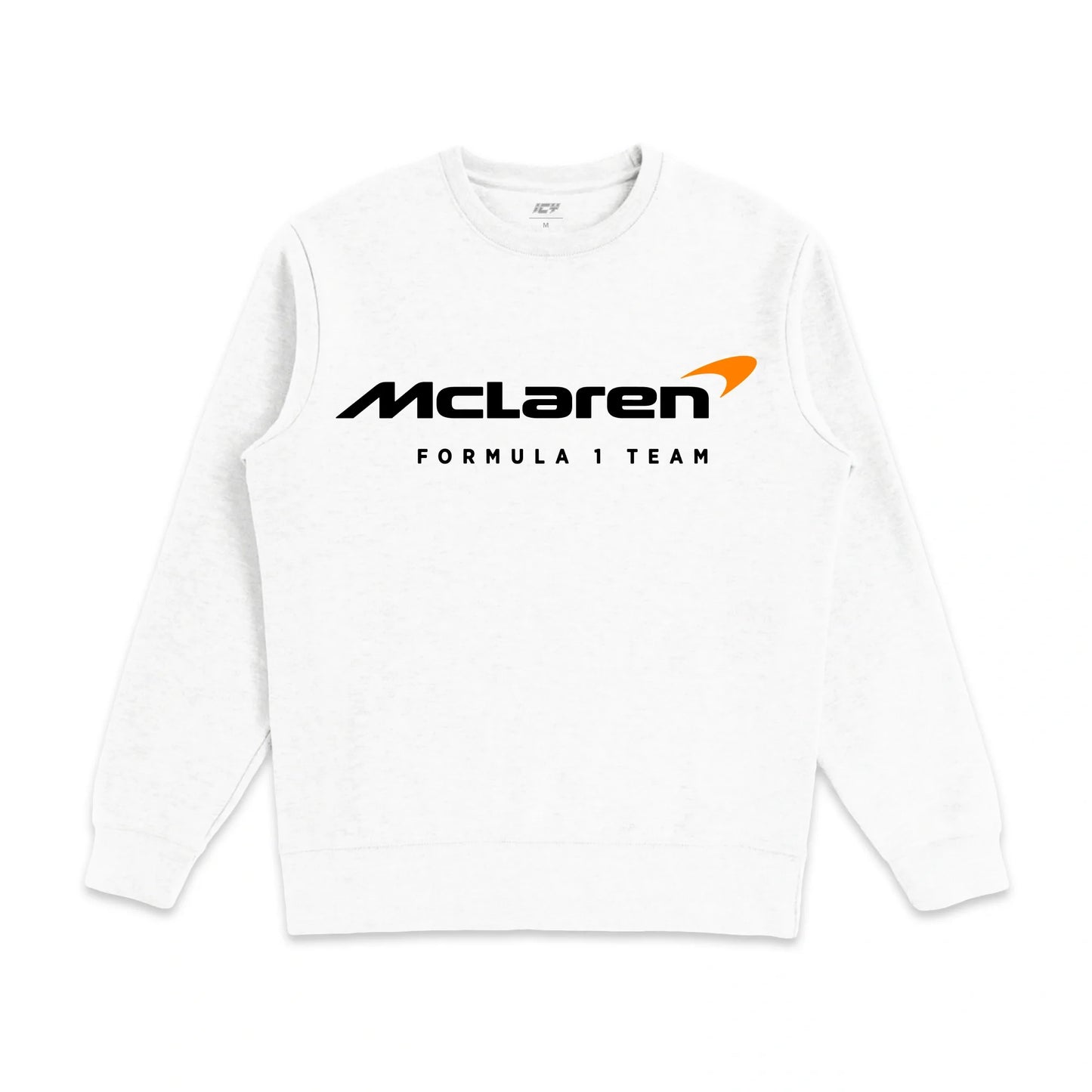 Official McLaren Racing Graphic Crewneck Sweatshirt, Heavyweight Cotton Fleece Blend, Relaxed Fit