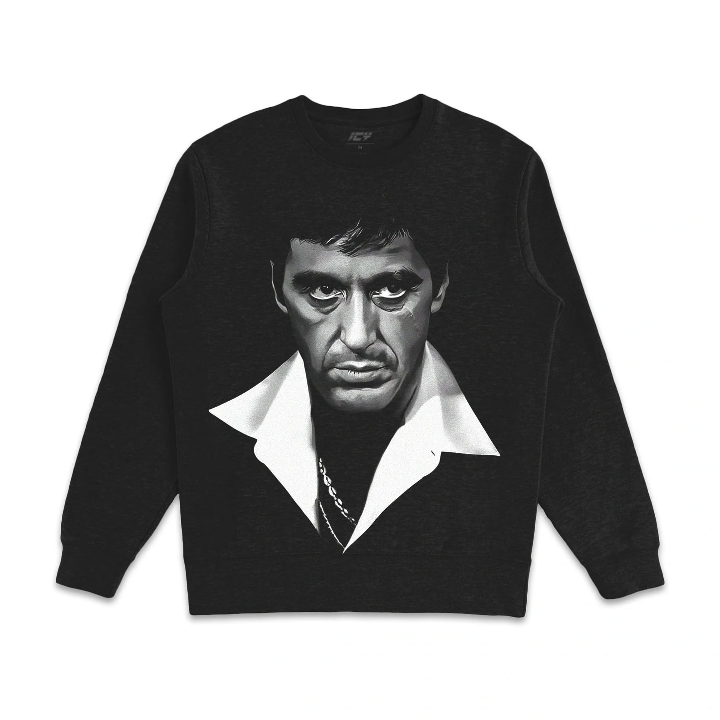 Iconic Tony Montana Scarface Graphic Crewneck Sweatshirt - Heavyweight Cotton Fleece
