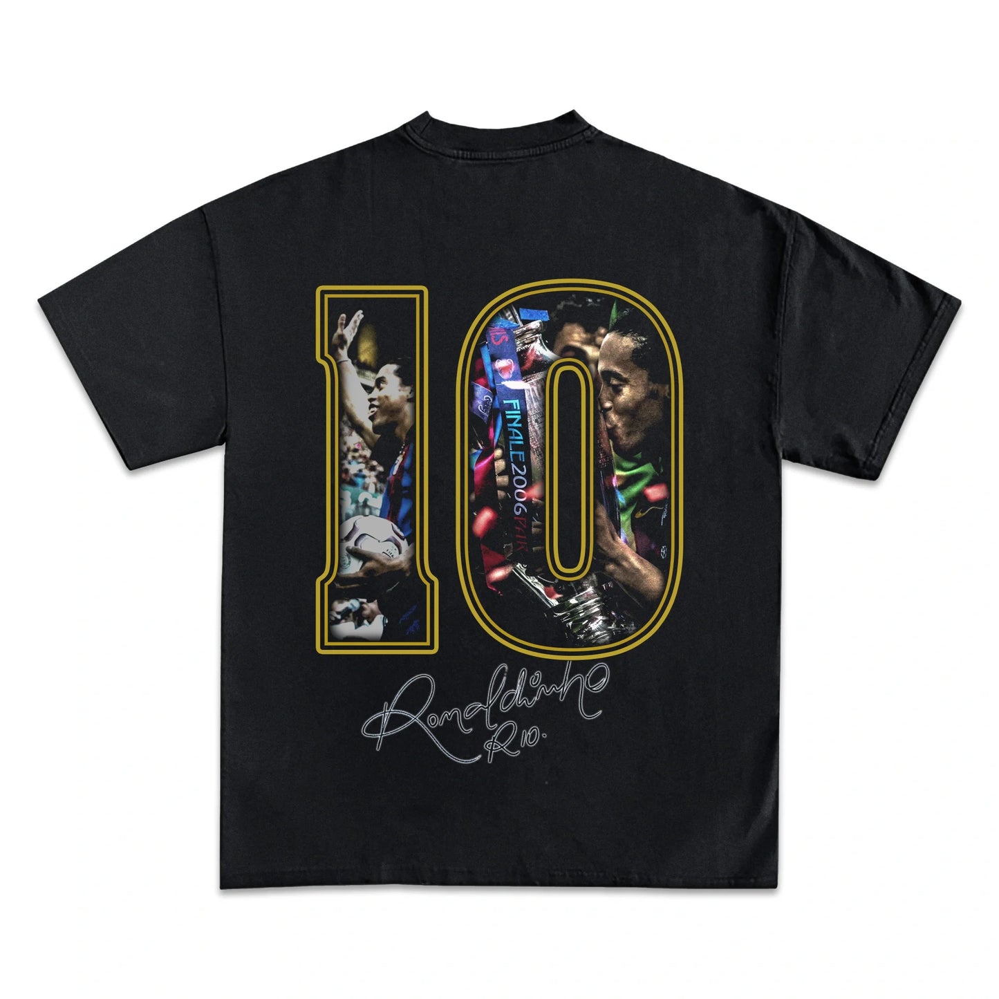Legendary Ronaldinho 'Ronnie' Football Icon Graphic Tee – Premium Heavyweight Cotton