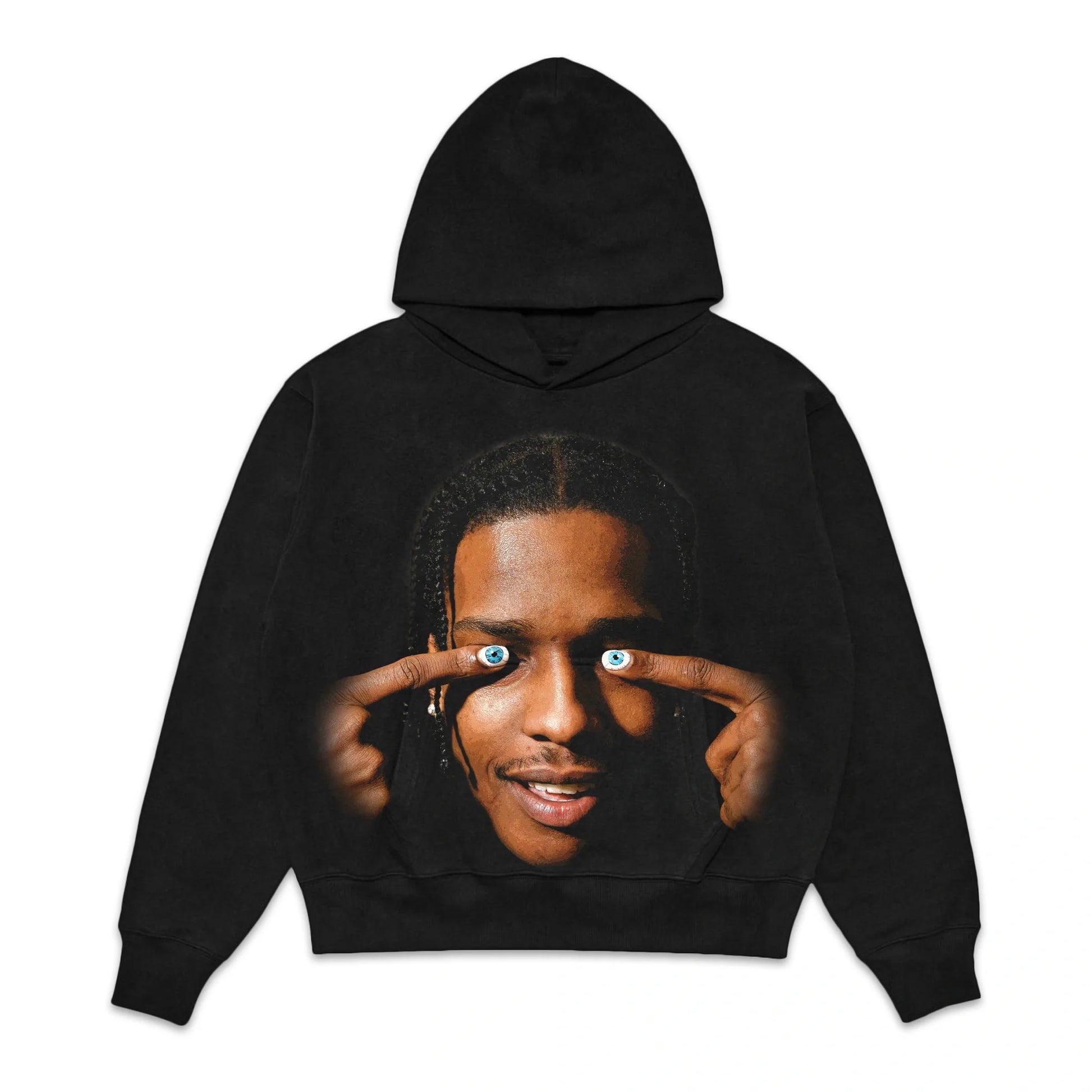Premium ASAP Rocky Jumbo Fleece Graphic Hoodie - Soft Cotton Blend, Relaxed Fit