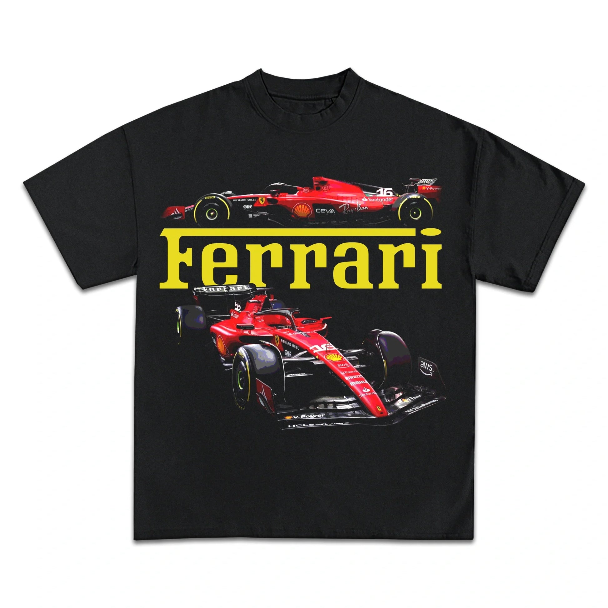 Official Ferrari F1 Racing T-Shirt: Premium Heavyweight Cotton Motorsport Apparel