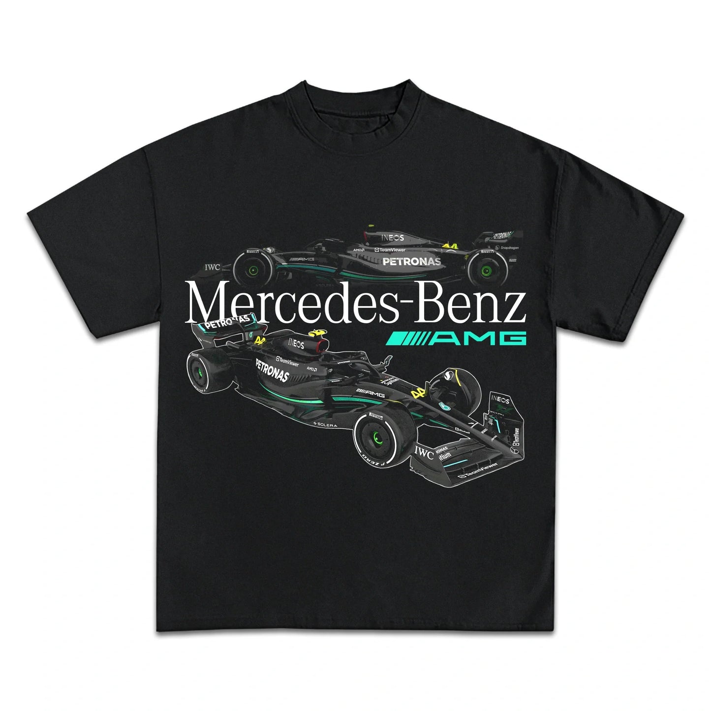 Official Mercedes-Benz F1 Racing Team T-Shirt, Heavyweight Cotton, Unisex Fan Apparel
