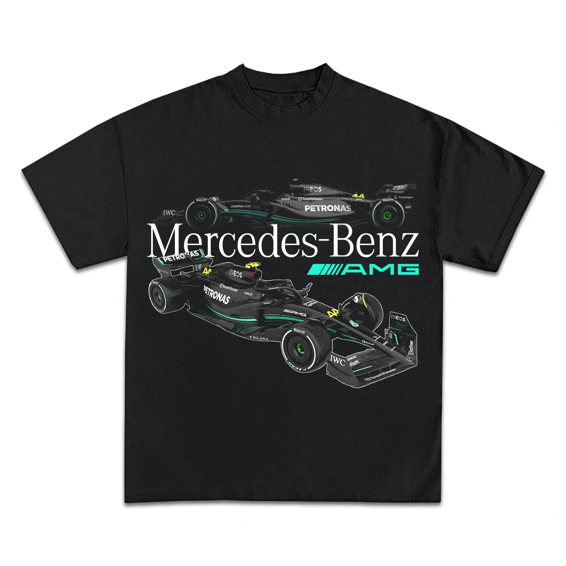 Official Mercedes-Benz F1 Racing Team T-Shirt, Heavyweight Cotton, Unisex Fan Apparel
