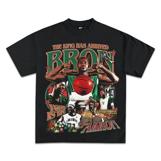 LeBron James King of Akron Graphic Tee: Premium Heavyweight Cotton, Iconic Design