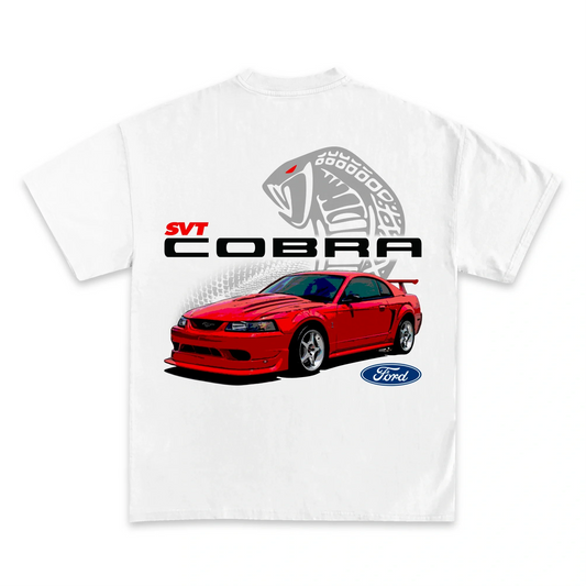 Classic Ford Mustang SVT Cobra V8 Engine Men's Vintage Cotton Tee