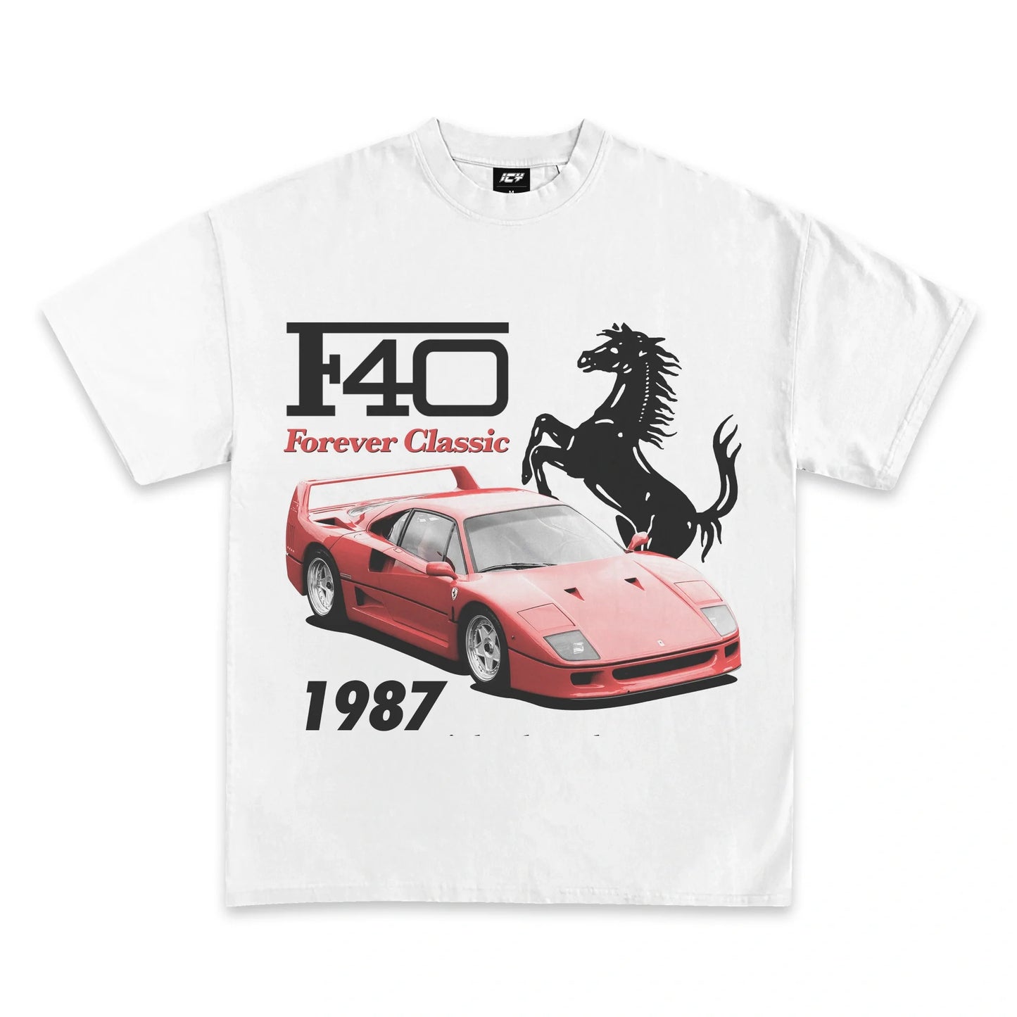 Iconic Vintage Ferrari F40 1987 Graphic T-Shirt: Premium Cotton Comfort