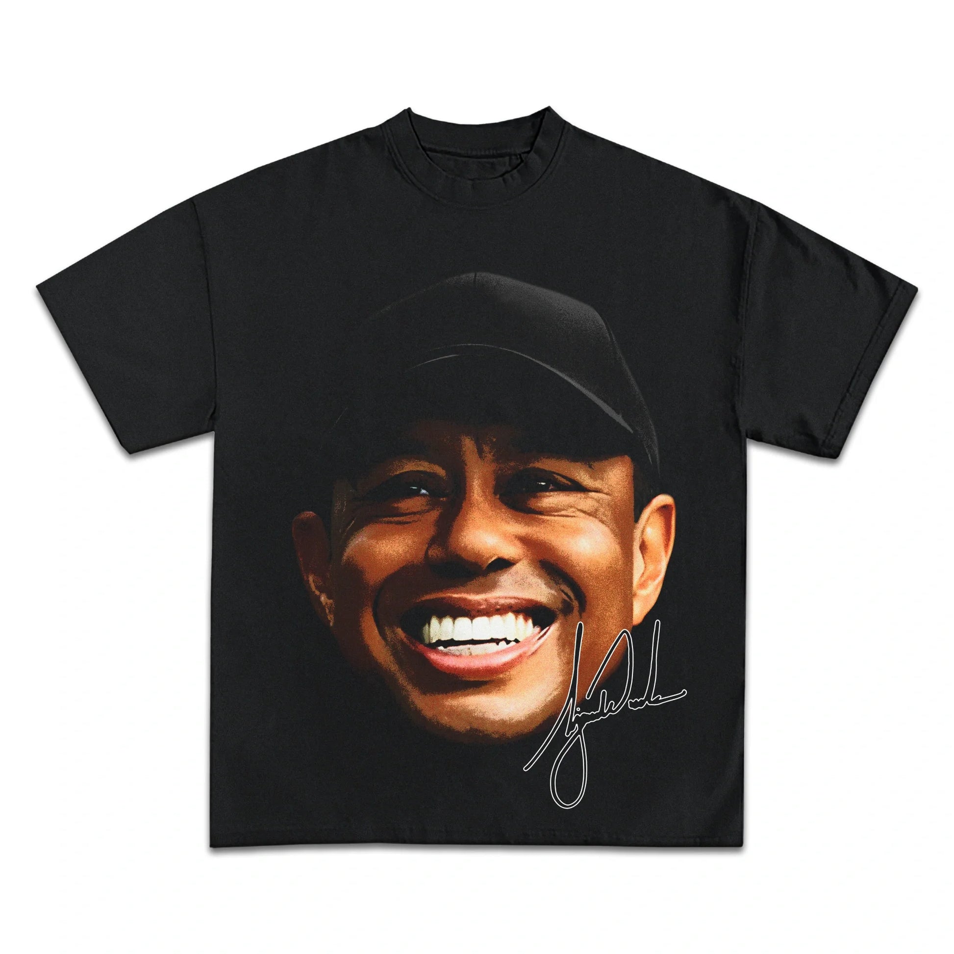 Premium Heavyweight Cotton Tiger Woods Jumbo Graphic T-Shirt for Golf Fans