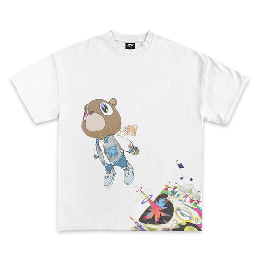 Premium Heavyweight Cotton Kanye Graduation Graphic T-Shirt for Music Fans