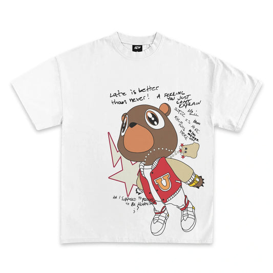 Iconic Kanye Graduation Bear Graphic T-Shirt - Premium Heavyweight Cotton Tee