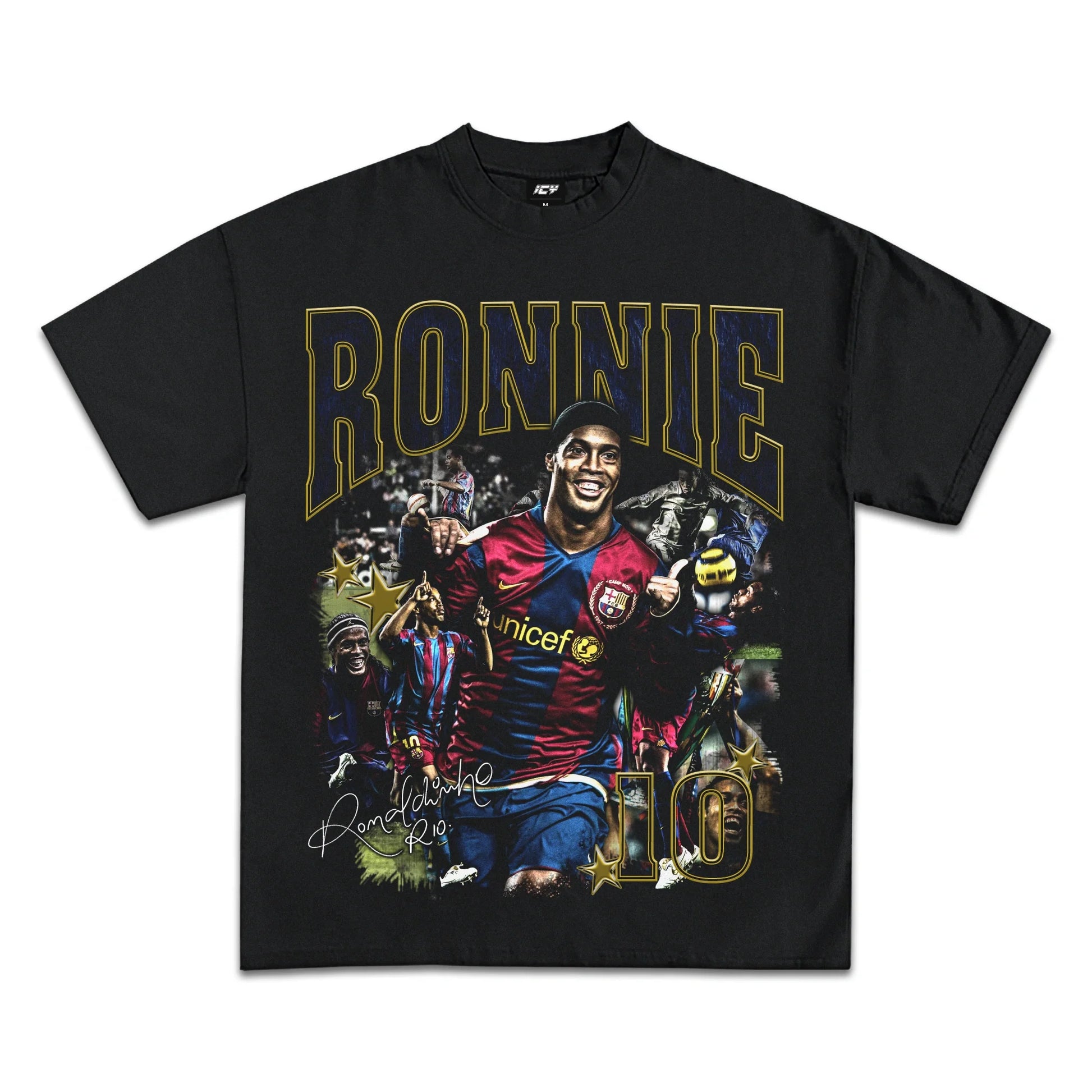 Legendary Ronaldinho 'Ronnie' Football Icon Graphic Tee – Premium Heavyweight Cotton