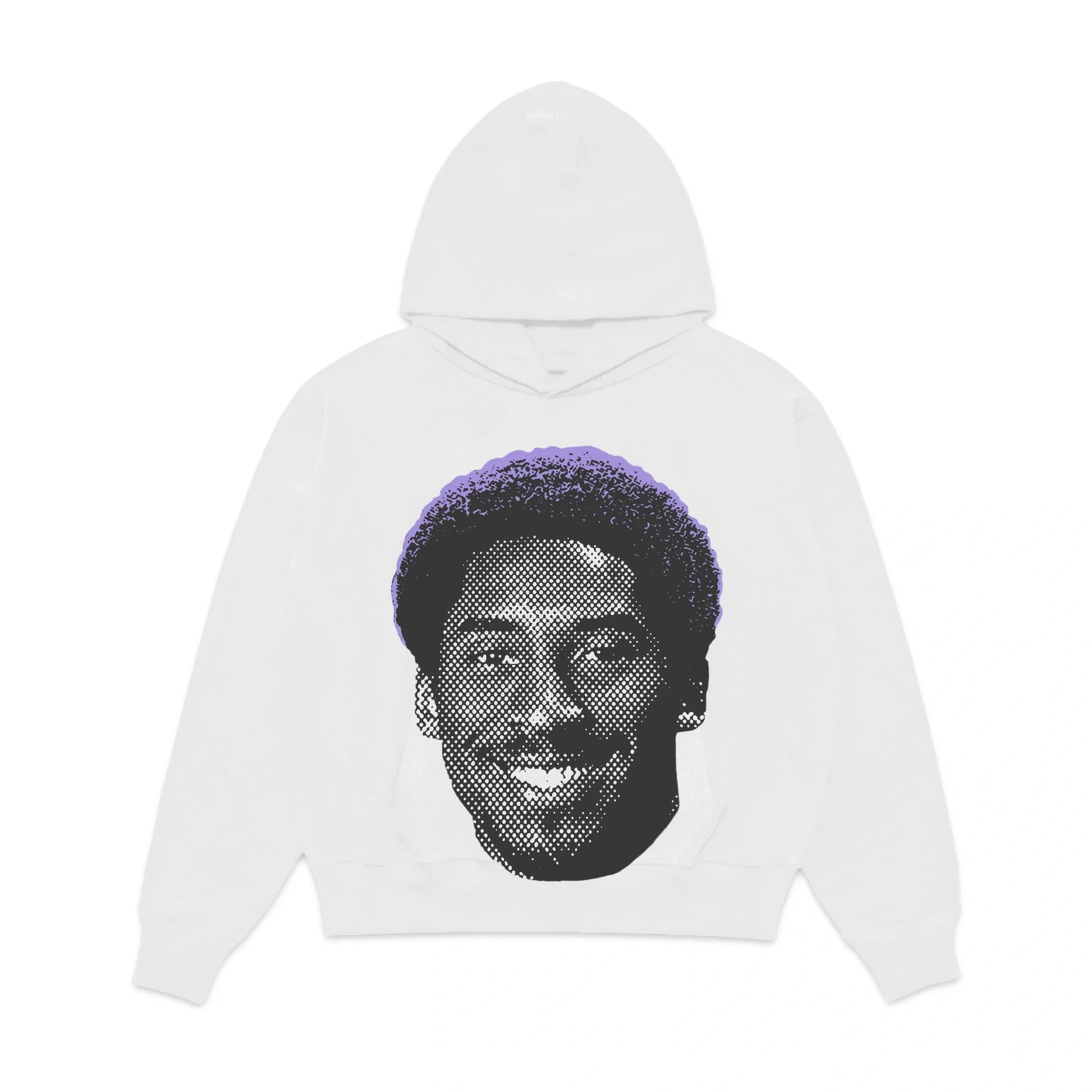 Kobe Bryant Mamba Mentality Afro Jumbo Fleece Hoodie - White Comfort Design