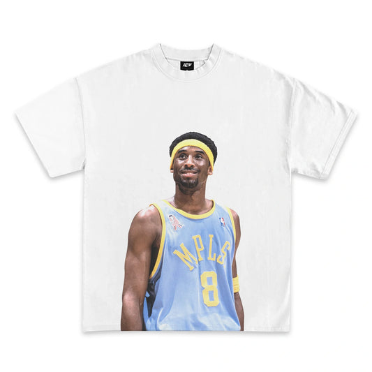 Kobe Bryant MPLS Jersey Graphic T-Shirt: Premium Cotton, Iconic Fan Apparel, White Tee
