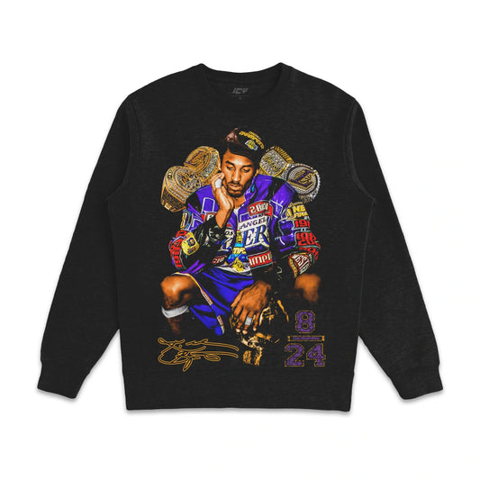 Kobe Bryant Exclusive Graphic Crewneck Sweatshirt, Premium Cotton Fleece, Relaxed Fit