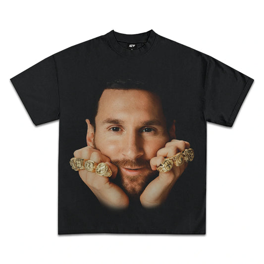 Official Lionel Messi Jumbo Graphic T-Shirt: Premium Cotton, True Fit, Black