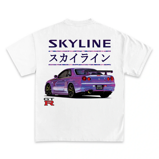 Iconic Nissan Skyline GTR JDM Racing Tee: Premium Cotton Enthusiast Apparel
