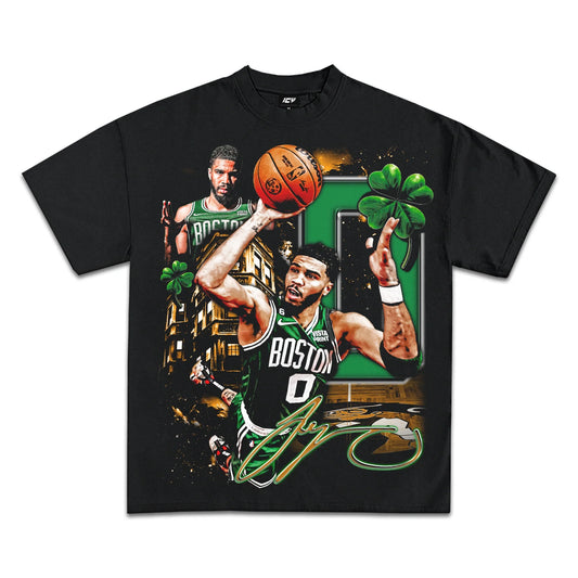 Jayson Tatum Boston Celtics Graphic T-Shirt - Heavyweight Cotton Fan Apparel