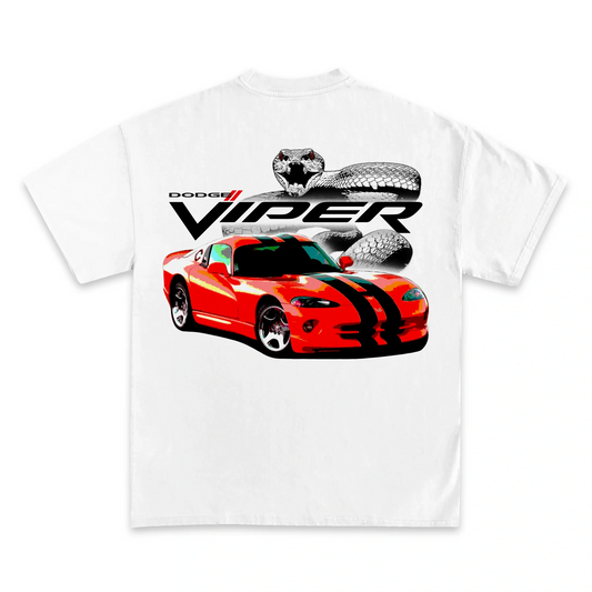 Classic American Muscle Car Dodge Viper GTS Heavyweight Cotton Graphic T-Shirt
