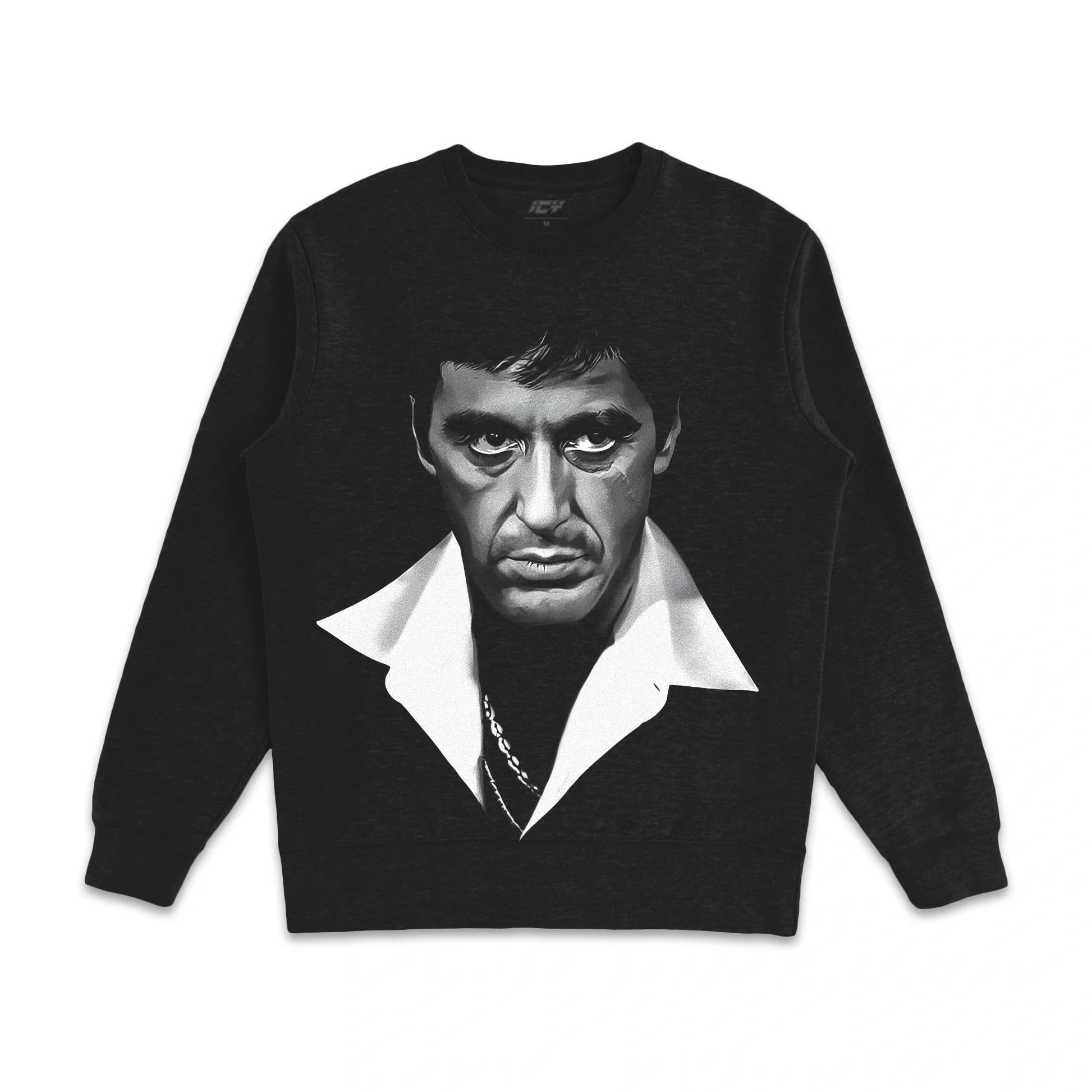 Iconic Tony Montana Scarface Graphic Crewneck Sweatshirt - Heavyweight Cotton Fleece