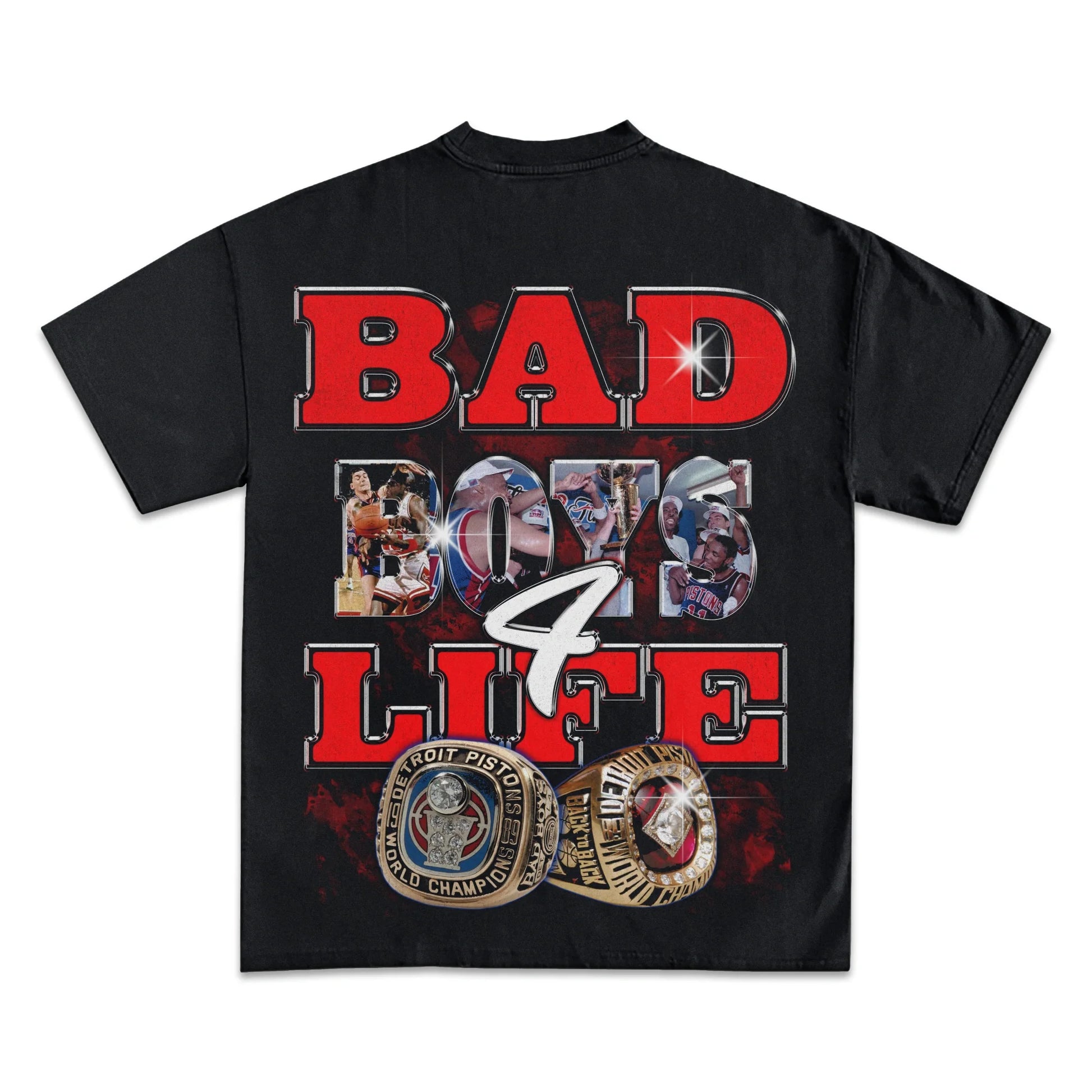 Vintage 1989 Detroit Pistons Bad Boys Graphic T-Shirt - Heavyweight Cotton