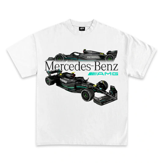 Official Mercedes-Benz F1 Racing Team T-Shirt, Heavyweight Cotton, Unisex Fan Apparel