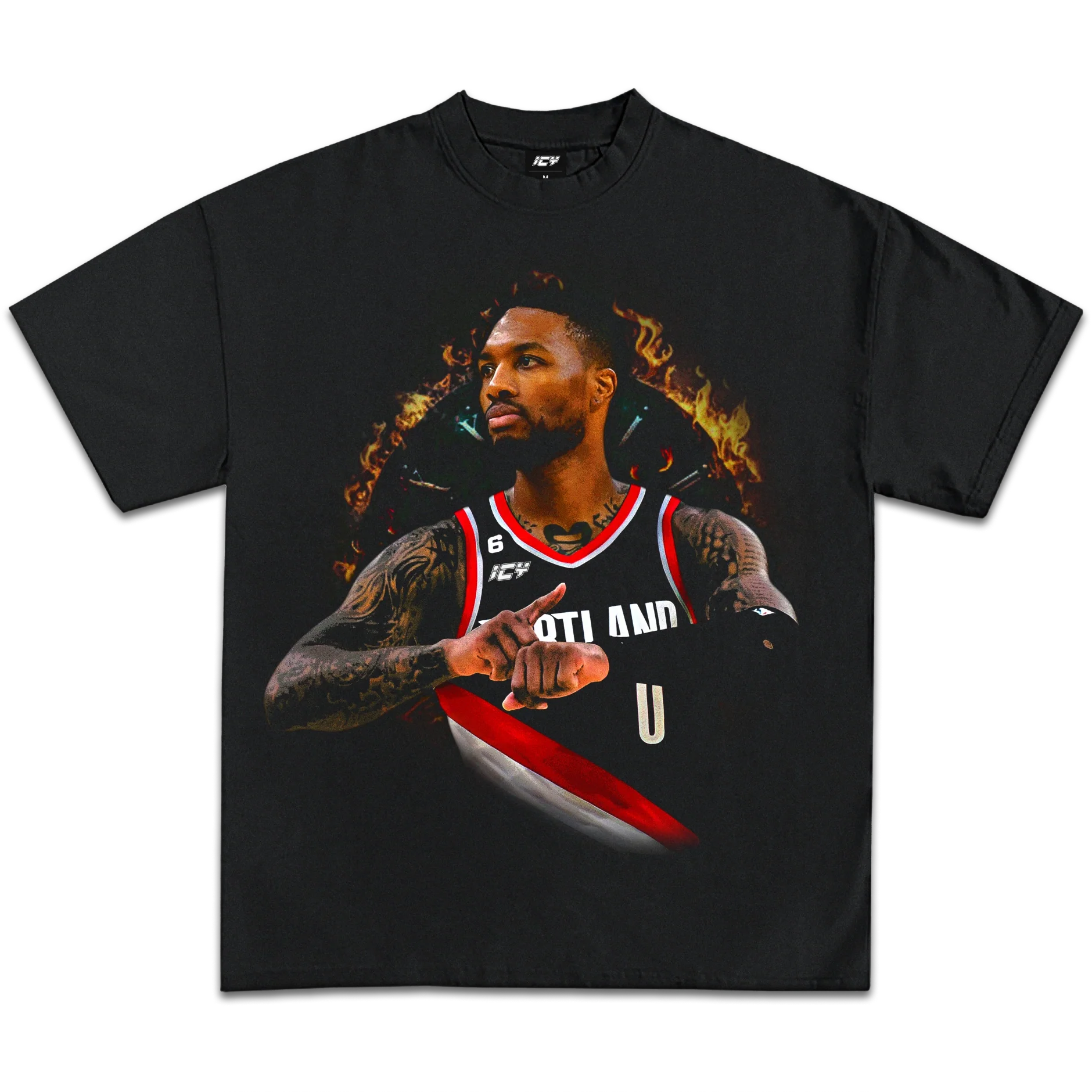 Damian Lillard Icy Exclusive Graphic Tee: Premium Heavyweight Cotton, True to Size Fit