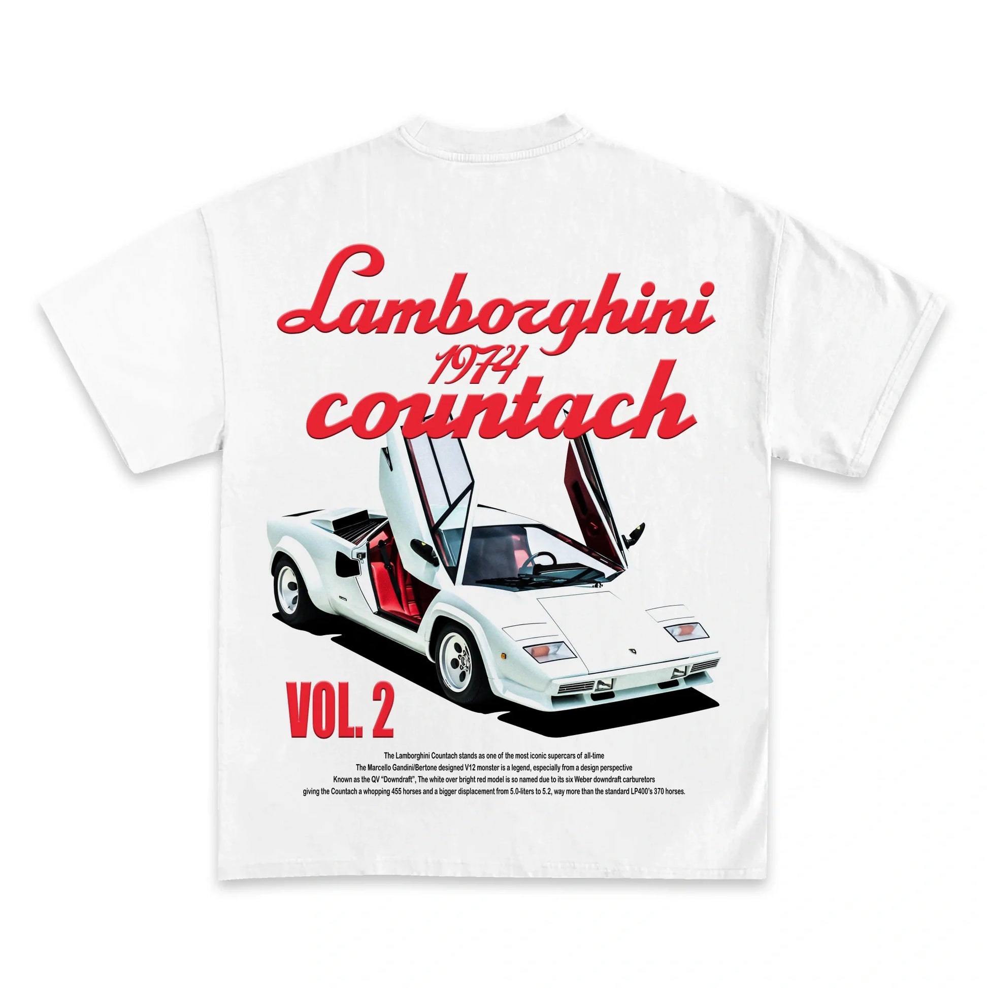 Iconic 1974 Lamborghini Countach Graphic T-Shirt - Heavyweight Cotton, True Fit