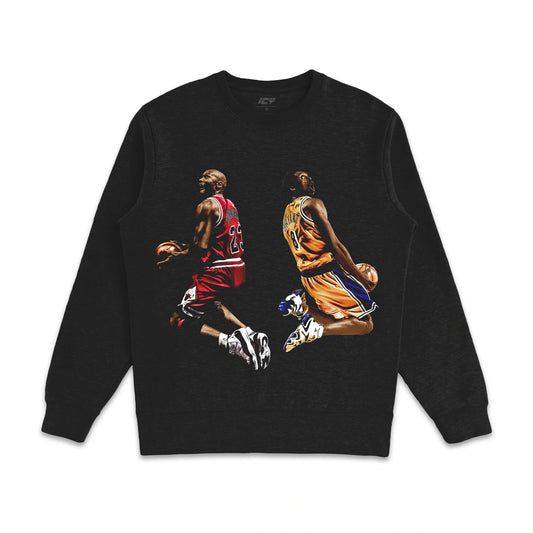 Legendary Kobe & Michael Graphic Crewneck Sweatshirt - Soft Cotton Fleece Blend