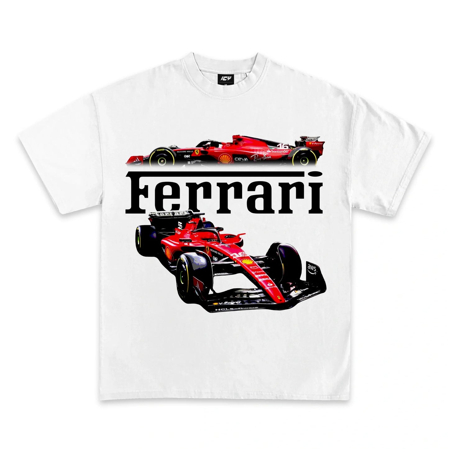 Official Ferrari F1 Racing T-Shirt: Premium Heavyweight Cotton Motorsport Apparel