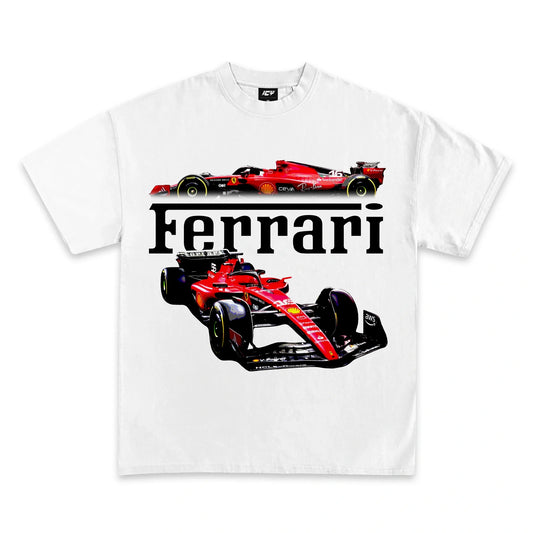 Official Ferrari F1 Racing T-Shirt: Premium Heavyweight Cotton Motorsport Apparel
