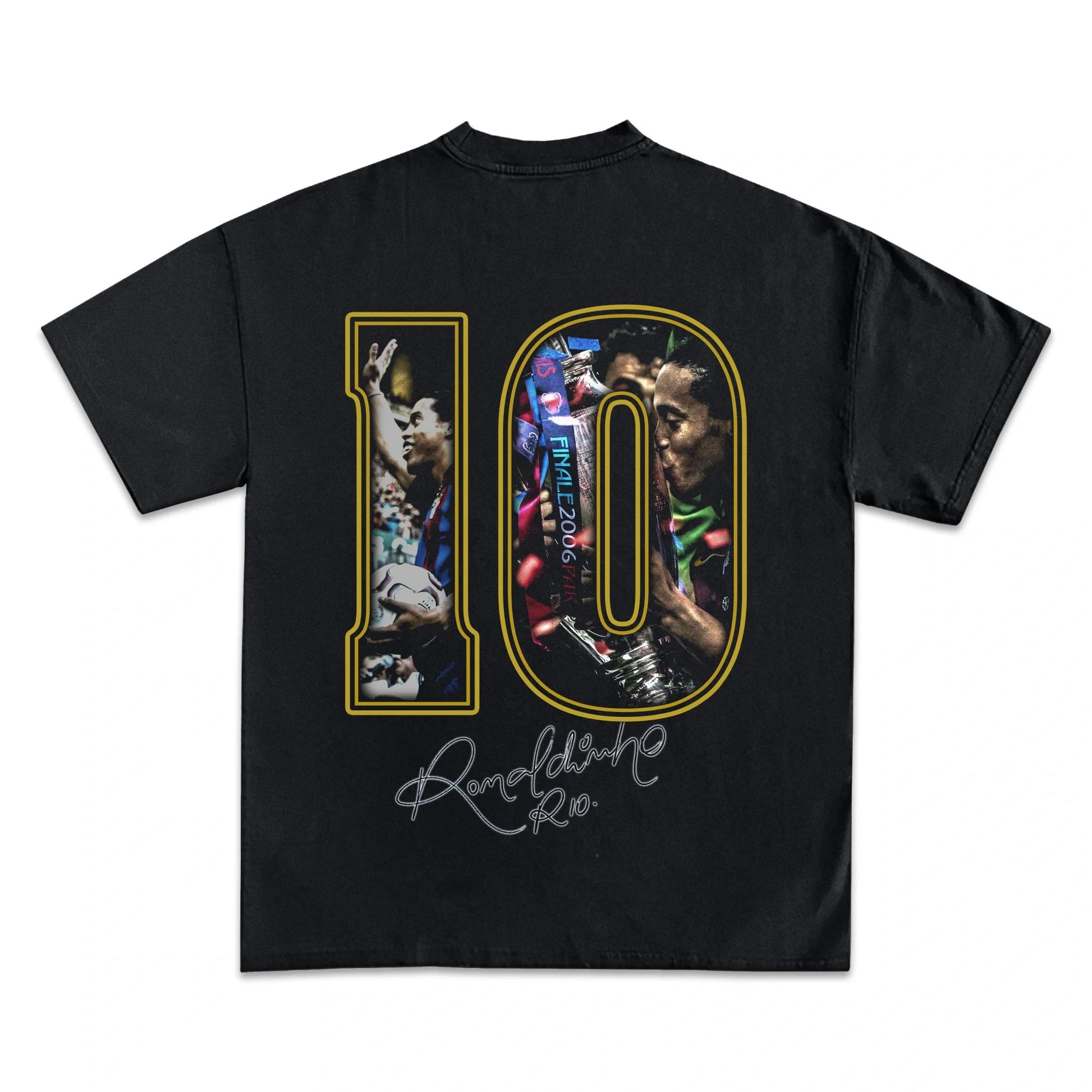 Legendary Ronaldinho 'Ronnie' Football Icon Graphic Tee – Premium Heavyweight Cotton