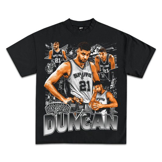 Tim Duncan Spurs Legend Graphic Tee: Ultimate Heavyweight Cotton Fan Apparel