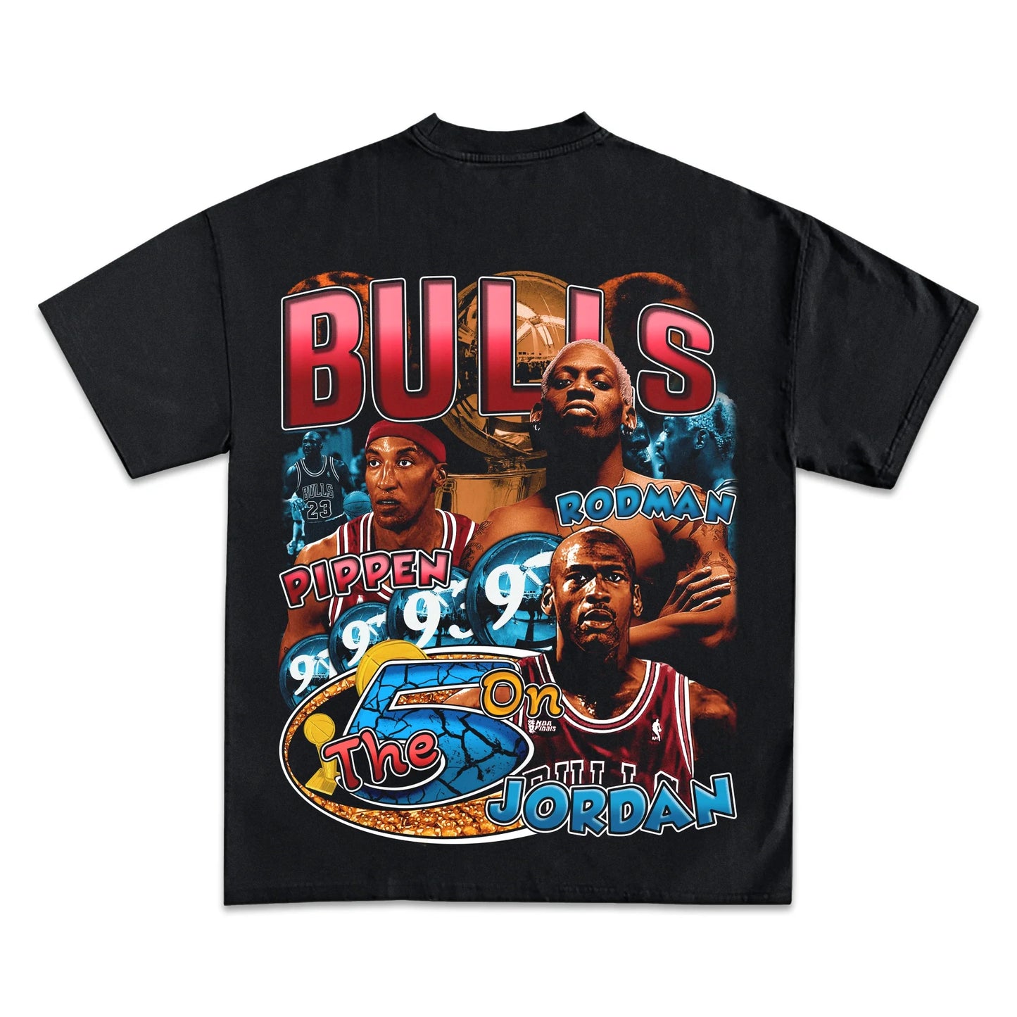 Legendary 1997 Chicago Bulls Big 3 Graphic T-Shirt - Heavyweight Cotton Fan Gear